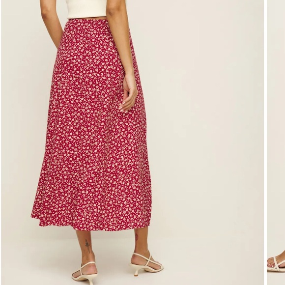 Reformation Zoe Skirt last tango - size 2 NWT - Picture 3 of 11